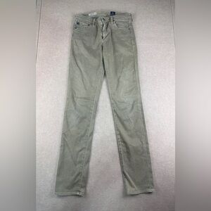 Adriano Goldschmied Jeans Men's 28R Khaki The Edie Mid Rise Skinny‎ Straight USA